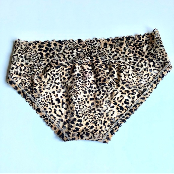 NEW Victoria's Secret VS Panty Lace Waist Hiphugger THE LACIE Medium Leopard - Picture 5 of 16